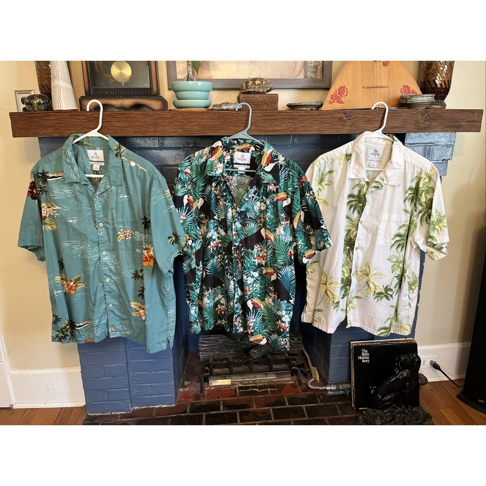 28 Palms Hawaiian Shirt LOT Mens XXL 2XL Floral Aloha CAMP Button Down Resort